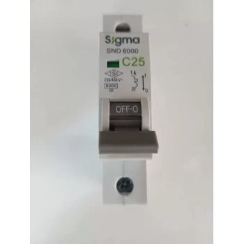SİGMA 1P C25 6KA OTOMATİK SİGORTA