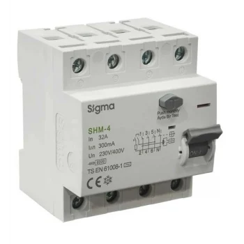 SİGMA 4P 32 300 MA KAÇAK AKIM YANGIN KORUMA RÖLESİ