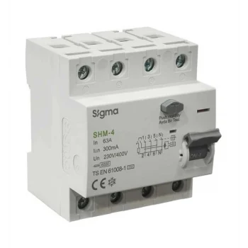 SİGMA 4P 63 300 MA KAÇAK AKIM YANGIN KORUMA RÖLESİ