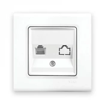 VİKO LİNNERA TELEFON PRİZ MODÜL + KAPAK (ÇERÇEVE HARİÇ)