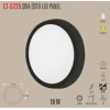 CT-5235 18W SİYAH KASA SIVA ÜSTÜ LED PANEL 2 IŞIK SEÇENEĞİ BEYAZ 6400K&GÜNIŞIĞI 3200K