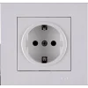 ARVİA KAREN BEYAZ TOPRAKLI PRİZ MDL+KPK ÇERÇEVESİZ