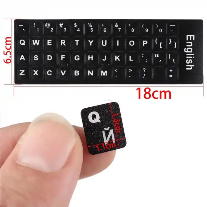 Arabic Notebook Keyboard Sticker Black