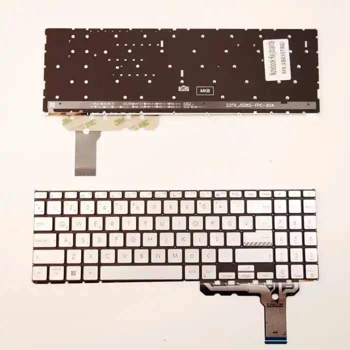 Asus K3605 Notebook Klavye Gümüş Işıklı