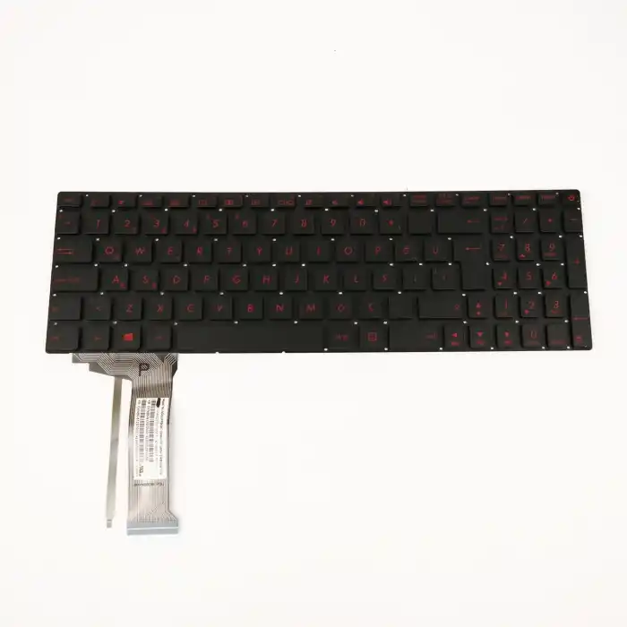 Asus NSK-UPPBC 0T Uyumlu Klavye Tuş Takımı Siyah - Kırmızı Baskılı