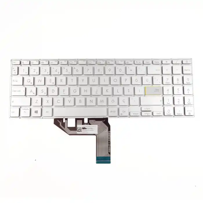 Asus VivoBook 15 D513UA Notebook Klavye Işıklı Gümüş