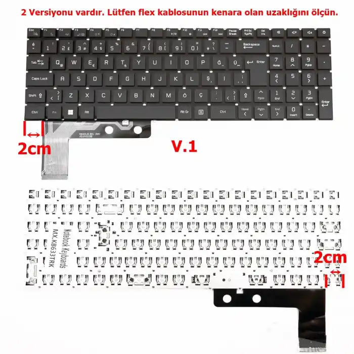 Casper Nirvana C550 Notebook Klavye (V.1)