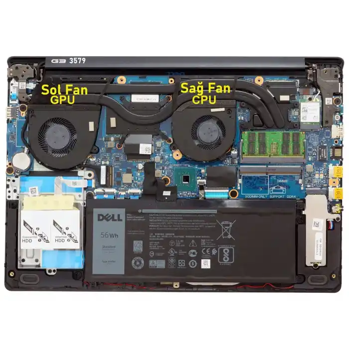 Dell G5 15 5587 G3-3579 Notebook CPU Fan