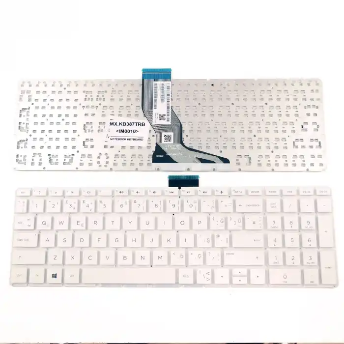 HP 17t-BS 17z-AK 17z-AR 258 G6 Notebook Klavye Beyaz (Küçük Enter)