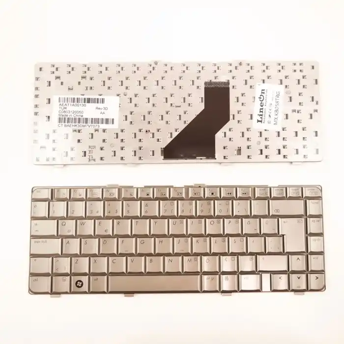 HP DV6600 Serisi Notebook Klavye Gümüş Gri