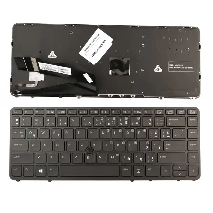 HP EliteBook 750 G1 750 G2 Klavye Işıklı Trackpointli