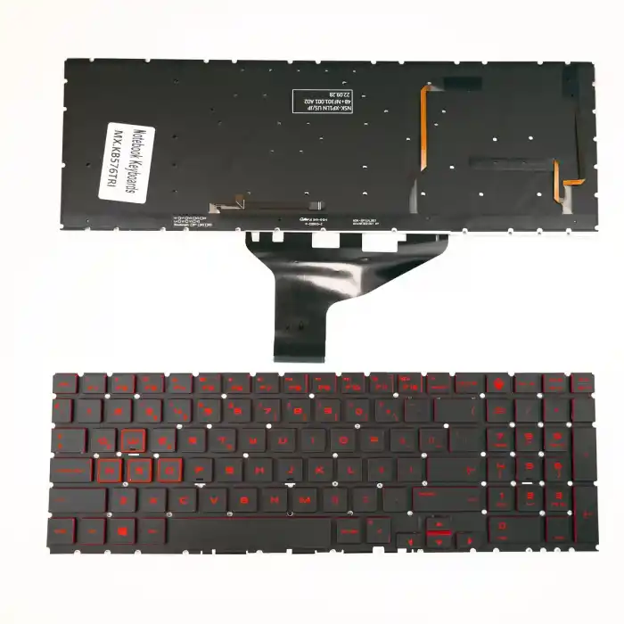 HP NSK-XP2BQ Notebook Klavye Işıklı Kırmızı Harf