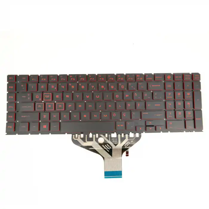 HP Omen 17-CB red Notebook Klavye Işıklı Kırmızı