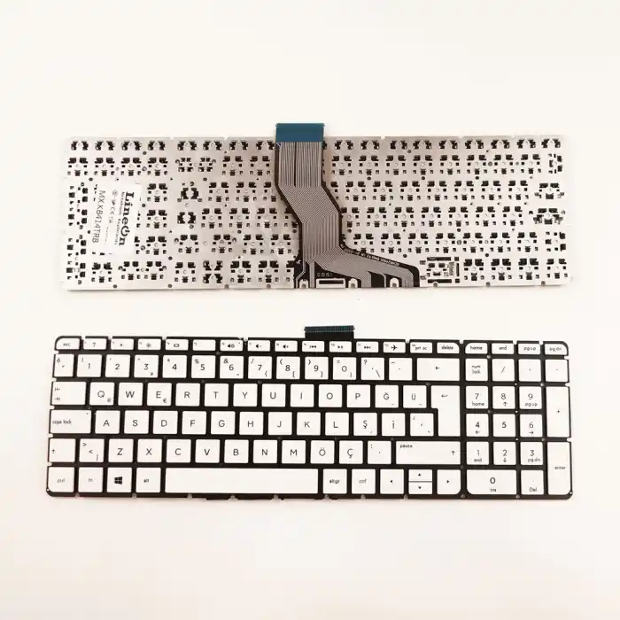 HP Pavilion 15-AK 15-AB Uyumlu Beyaz Klavye (Model 2)