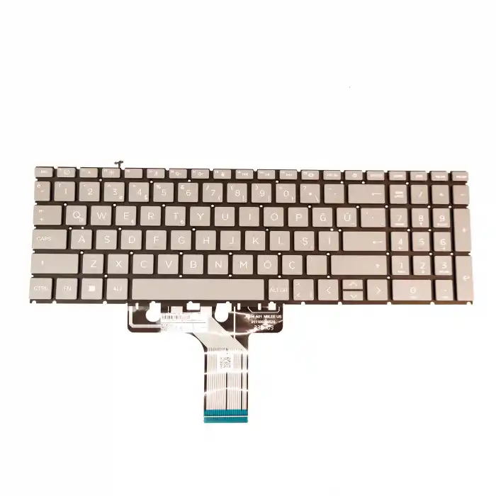 HP Pavilion 15-FC Notebook Klavye Gri