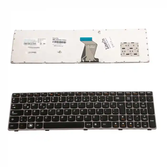 Lenovo Y570A Y570D Y570G Notebook Klavye Gri Çerçeveli