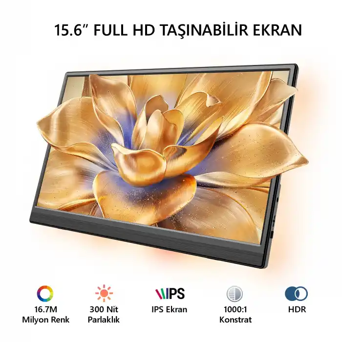 LineOn 15.6 Full HD 1080p IPS Portable Taşınabilir Monitör