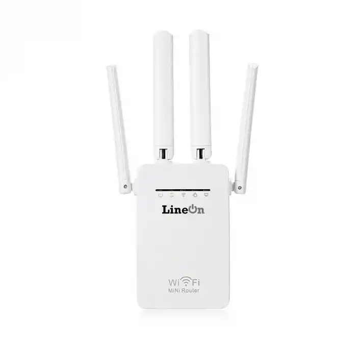 LineOn 300Mbps Wifi Repeater - Router Kablosuz Aktarıcı 4 Antenli