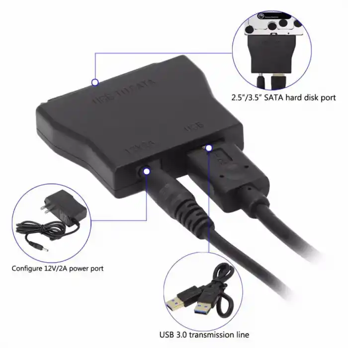 LineOn Usb 3.0 to Sata Kablo 2.5 ve 3.5 inç Disklerle Uyumlu