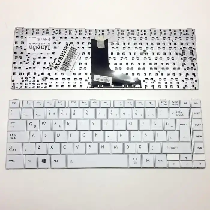 Toshiba Satellite C40T-A C45T-A Notebook Klavye Beyaz