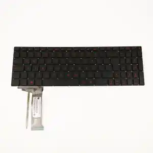 Asus R555 Uyumlu Klavye Tuş Takımı Siyah - Kırmızı Baskılı