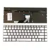 HP Spectre X360 13-AF 13-CA Notebook Klavye Gümüş Işıklı