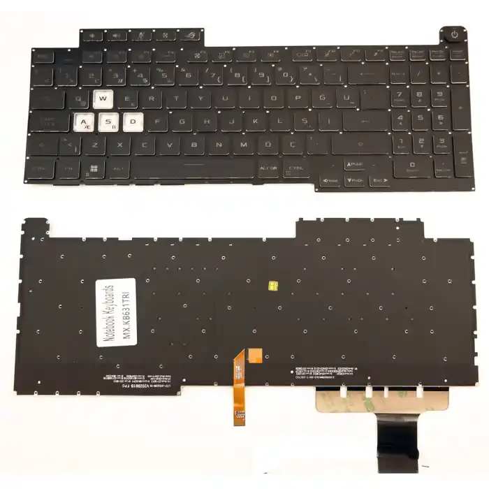 Asus ROG Strix G17 G713QM Notebook Klavye Işıklı