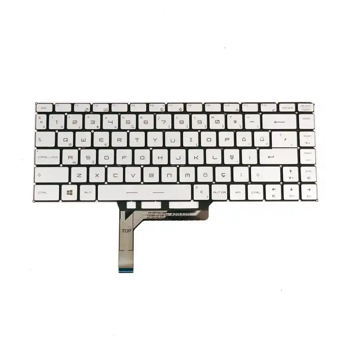 MSI Thin GF63 12UDX MS-16R8 Notebook Klavye Işıklı Gümüş