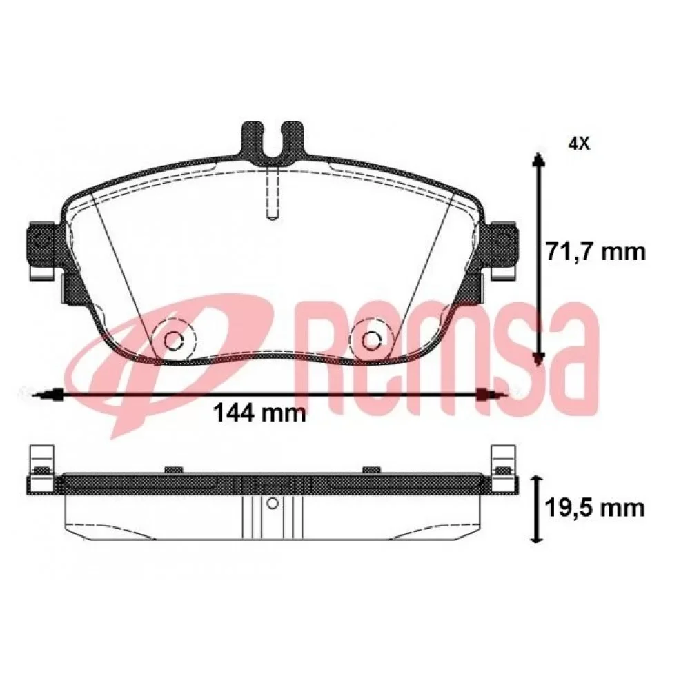 Remsa Mercedes A Serisi (W176) Ön Fren Balata 2012 Ve Sonrası