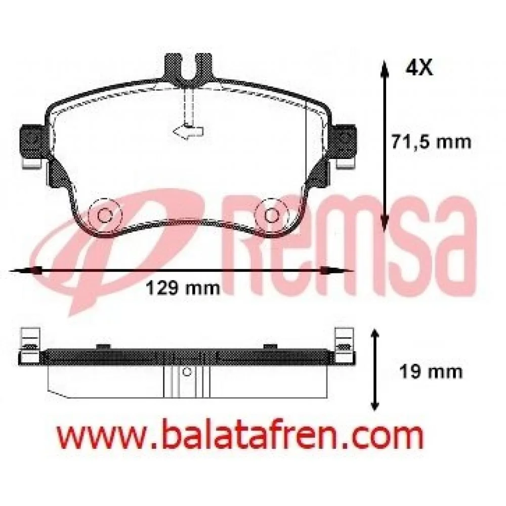 Remsa Mercedes A Class (W176) Ön Fren Balatası A 200  2012 Ve Sonrası