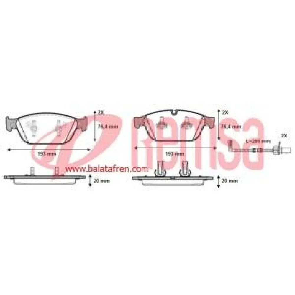 Remsa Audı A8 (4h) Ön Fren Balatası 2009 Ve Sonrası