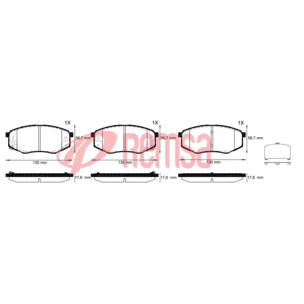 Remsa Hyundai İx35 (Lm) Ön Fren Balatası 2.0 Crdi 2010 Ve Sonrası