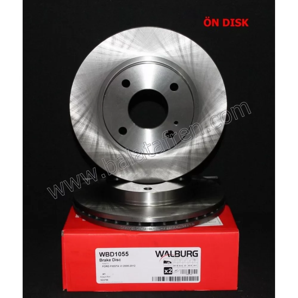 Ford Fiesta 6 Ön Fren Diski Hava Kanallı 2008-2012 257mm 4 Bijon