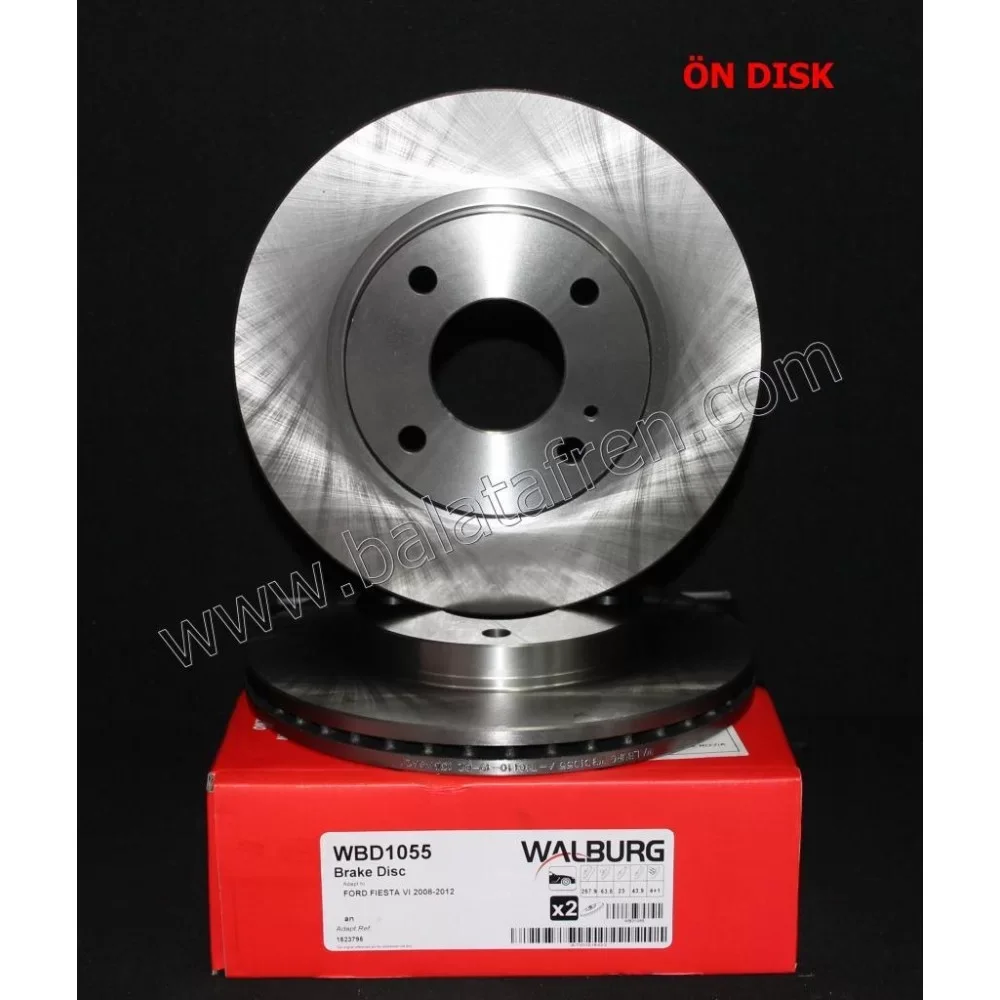 Ford Fiesta 6 Ön Fren Diski Hava Kanallı 2008-2012 257mm 4 Bijon