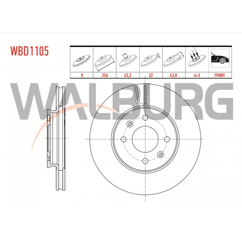 Hyundai Accent Blue Ön Fren Di̇ski̇ 2010- 256mm 4bi̇jon