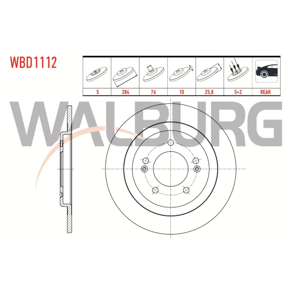 Hyundaı i30 (Gd) Arka Fren Diski 1.6 Crdi 1.6 Gdi 2011-2017