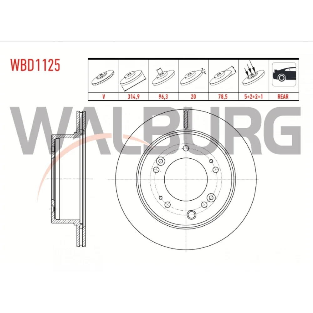 Kıa Sorento 1 (Jc) Arka Fren Diski 2.5 Crdi 2002-2009
