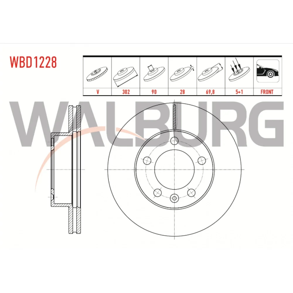 Renault Master 3 (Fv) Ön Fren Diski 2.3/2.5 Dci 2010 Ve Sonrası