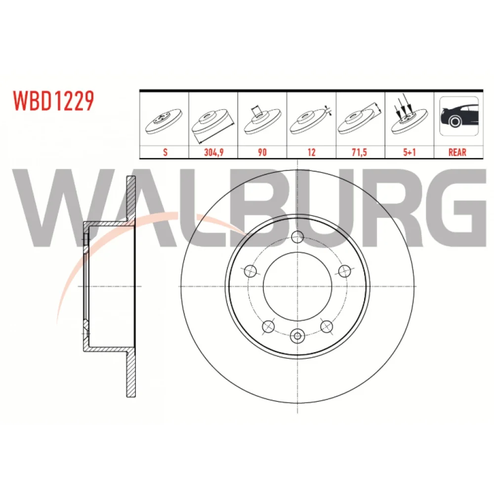 Renault Master 3 (Fv) Arka Fren Diski 2.3 Dci 2010 Ve Sonrası