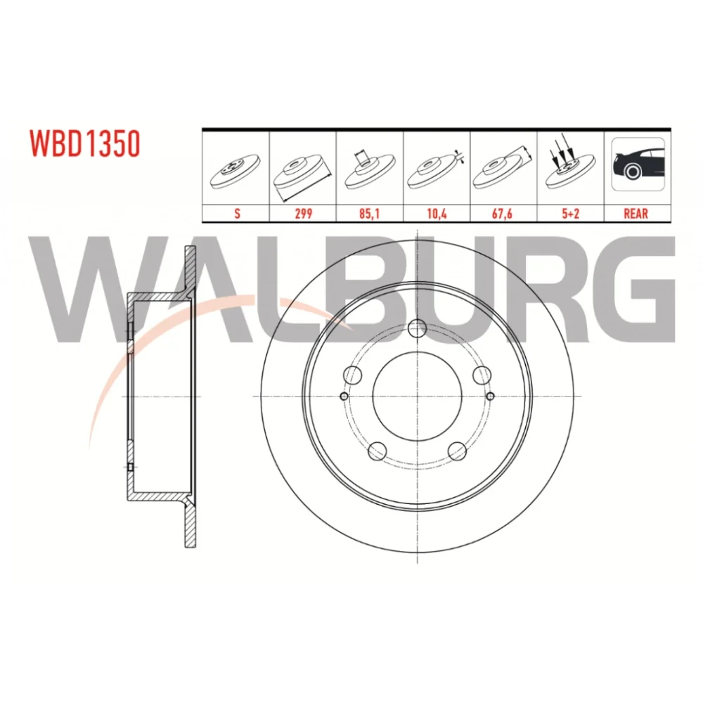 Ssangyong Actyon 200 Xdi Arka Fren Diski 2.0i 2005-2012