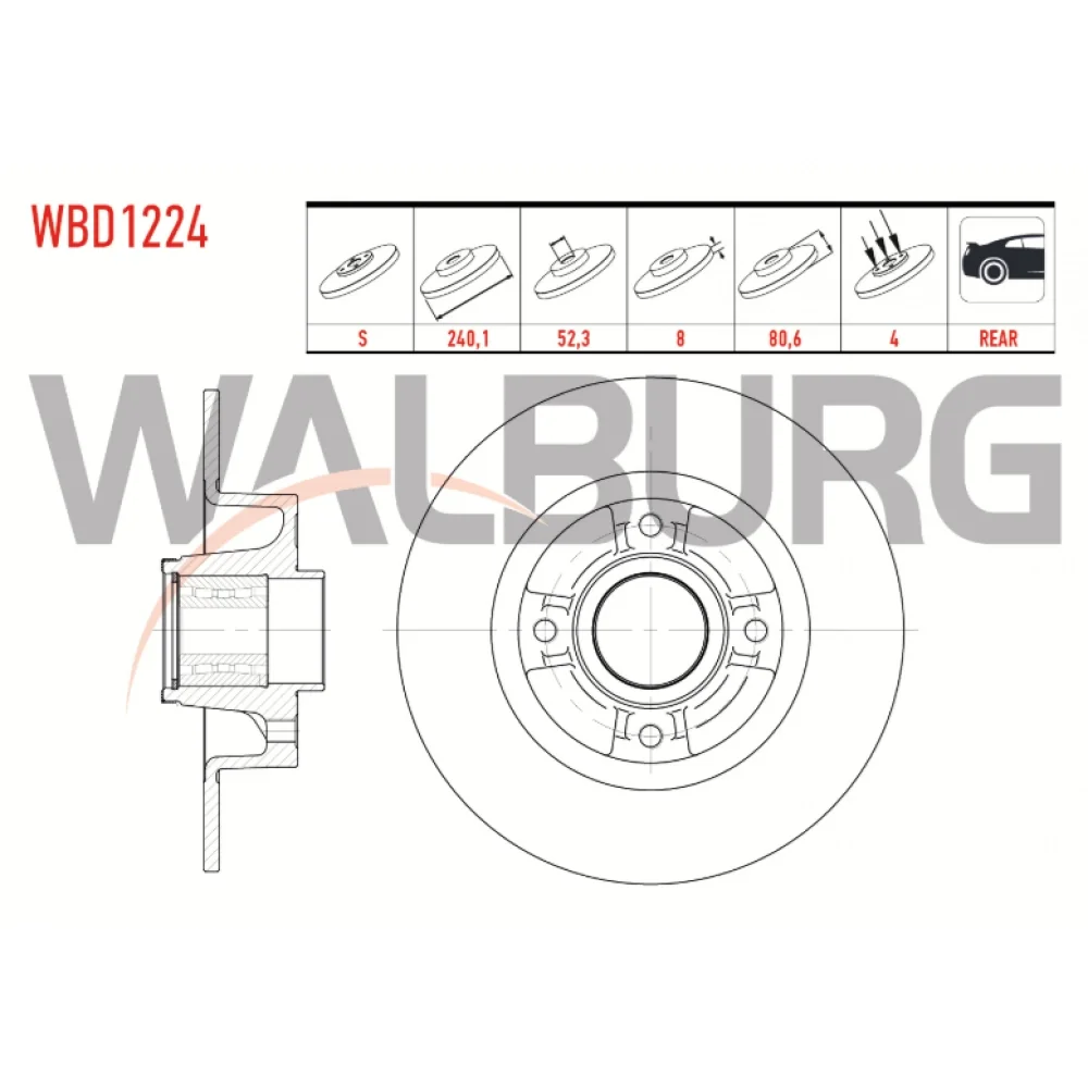 Renault Clio 3 (Br0/1,cr0/1) Arka Fren Diski 2005-2012