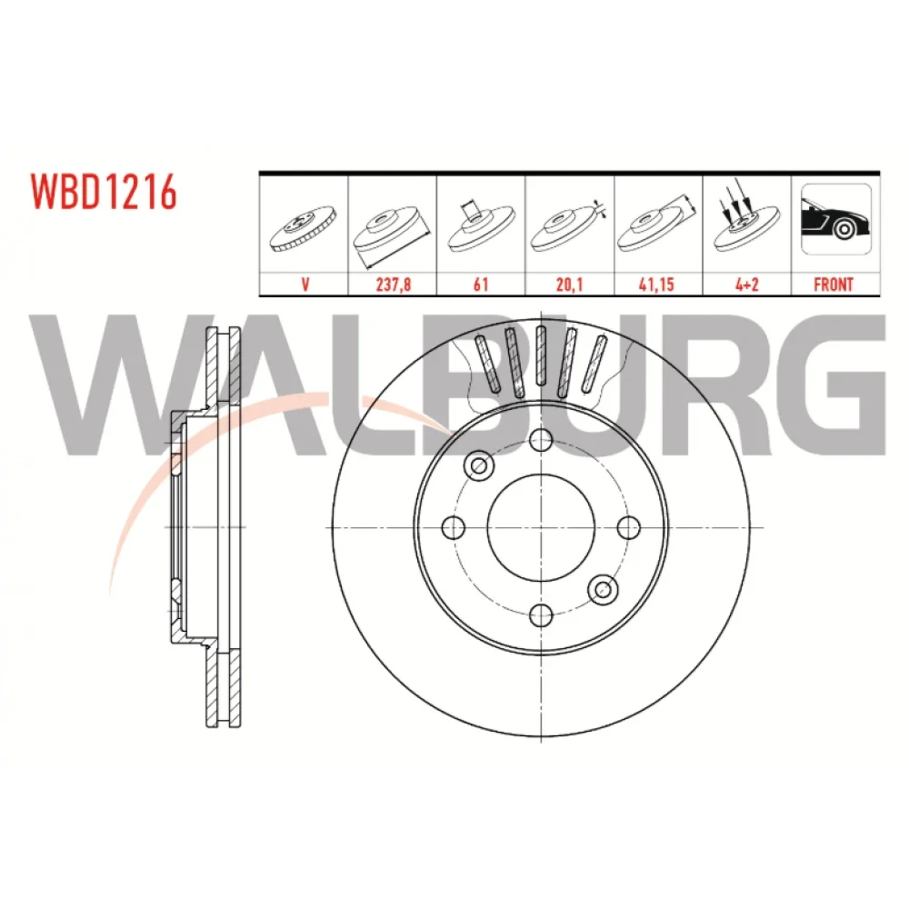Renault Symbol 2 (Lu1/2) Ön Fren Diski 2008-2012