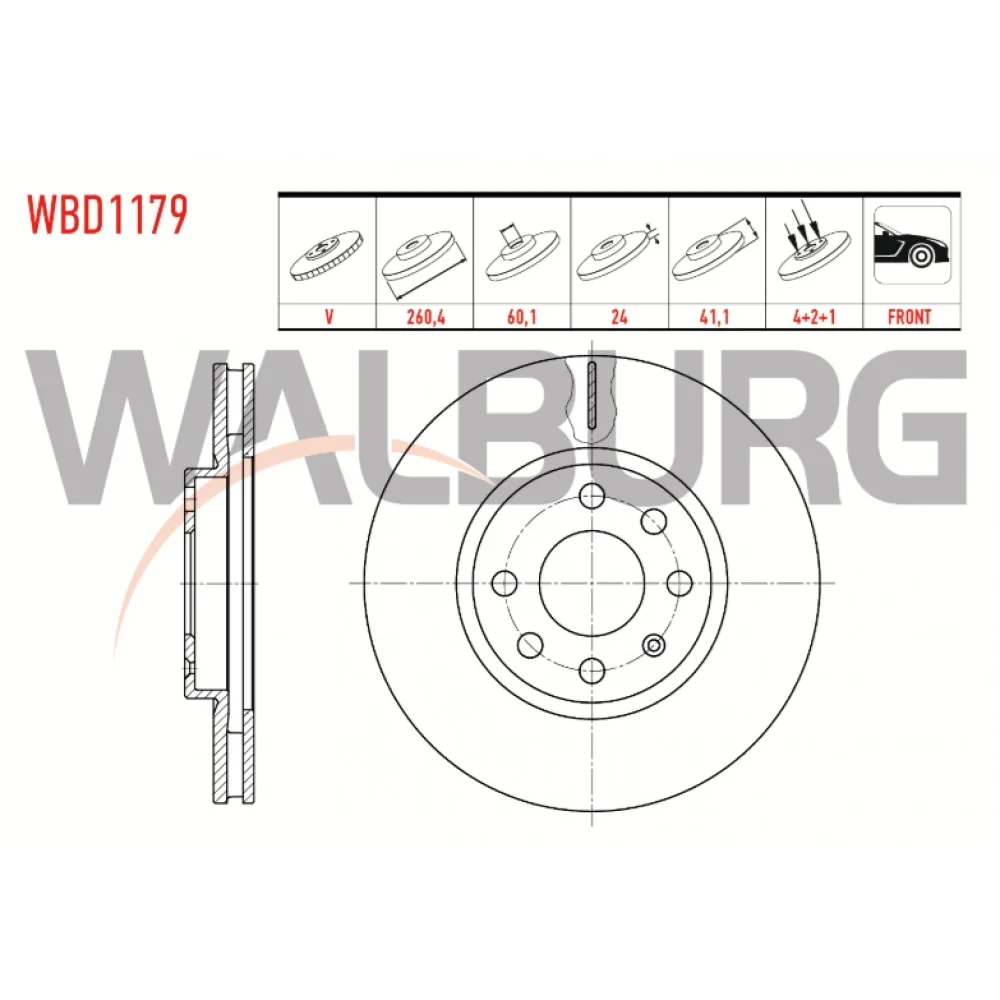 Opel Corsa C Ön Fren Diski 1.4/1.6/1.7cdti 2000-2006 260mm