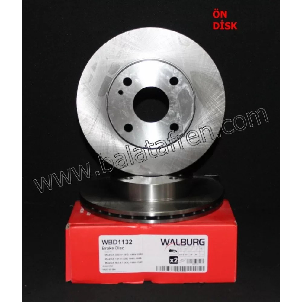 Mazda 323 4 (Bg) Fren Diski Ön Hava Kanallı 1.3i 1.6i 1.8i 16v 1989-1994