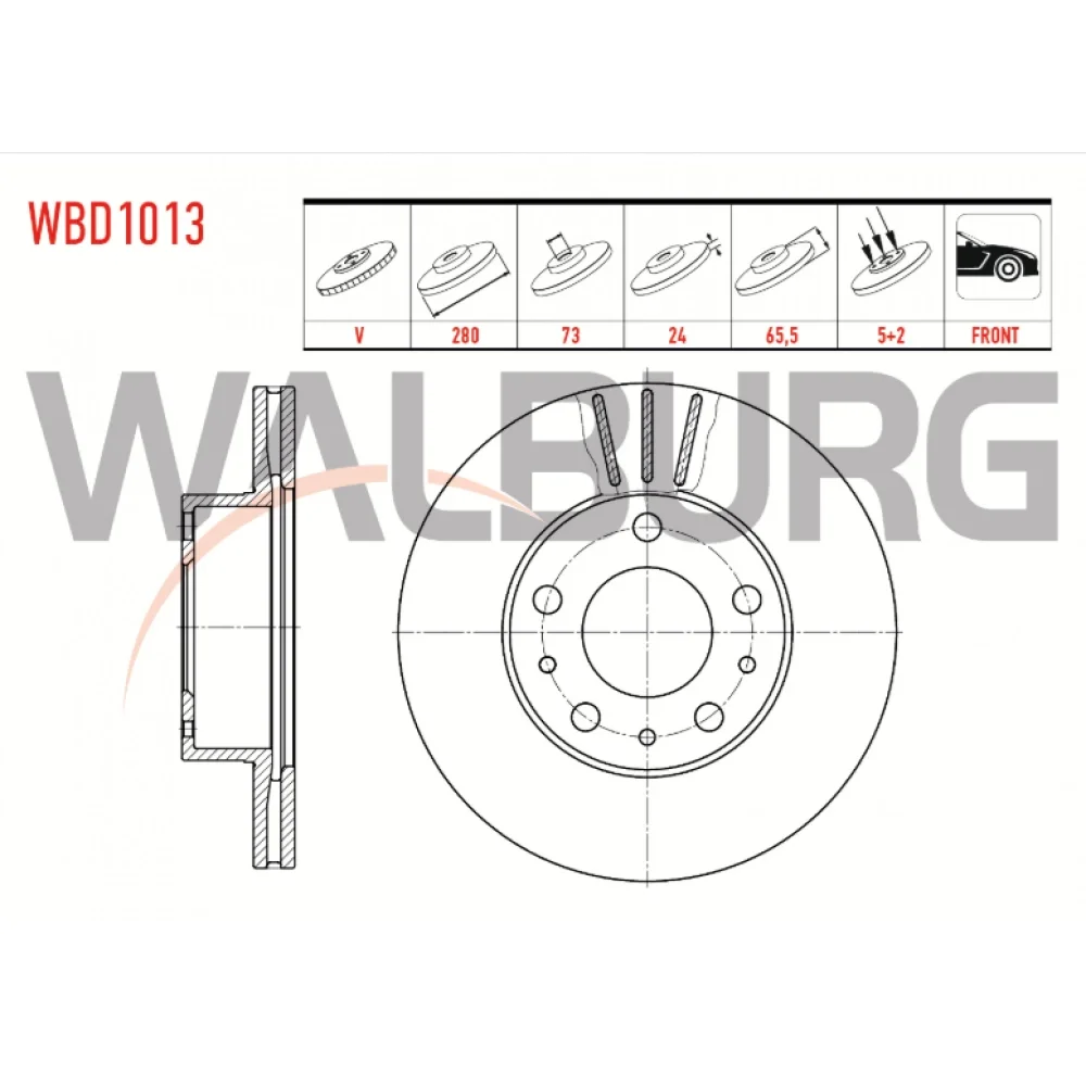 peugeot boxer 2 ön fren diski hava kanallı 2.5d  2002-200