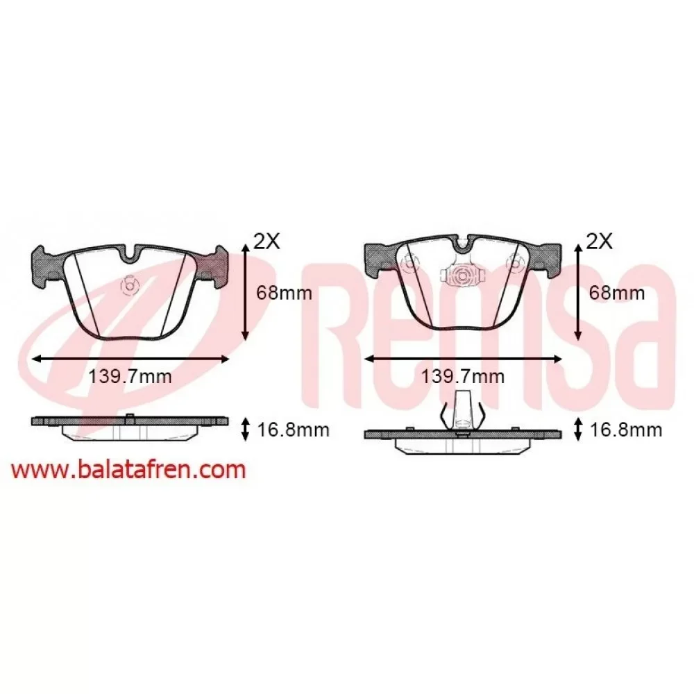 Bmw 7 Serisi E65 E66 E67 Arka Fren Balatası 2001-2009 740i/745i/760