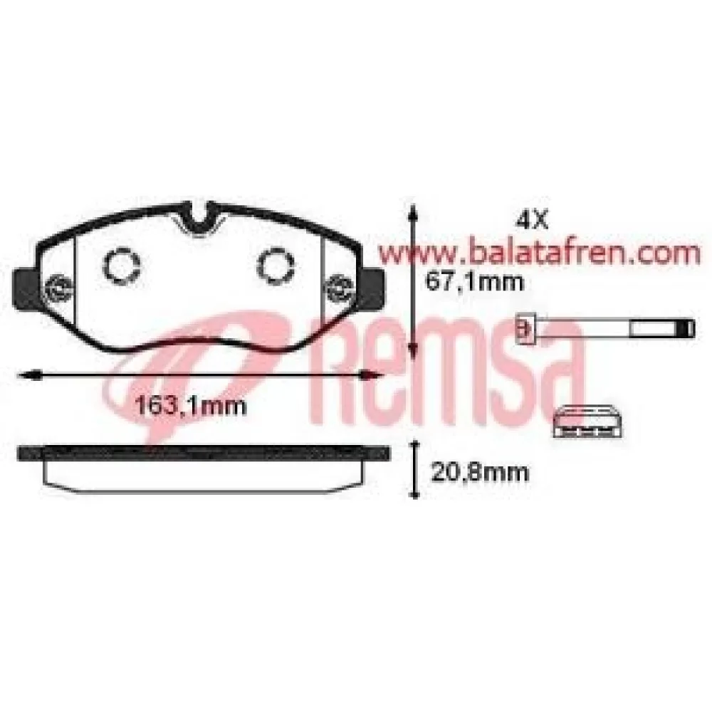 Remsa Mercedes Sprinter Ön Fren Balatası 906 2006 Ve Sonrası Çift Fişli
