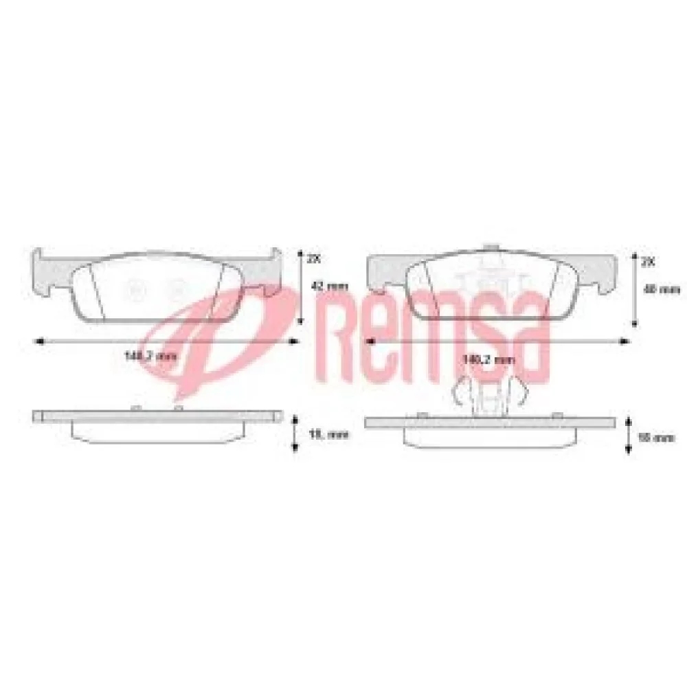 Remsa Renault Clio 4 Ön Fren Balatası 1.2 16v 1.5 Dci 1.6 2012 Ve Sonrası