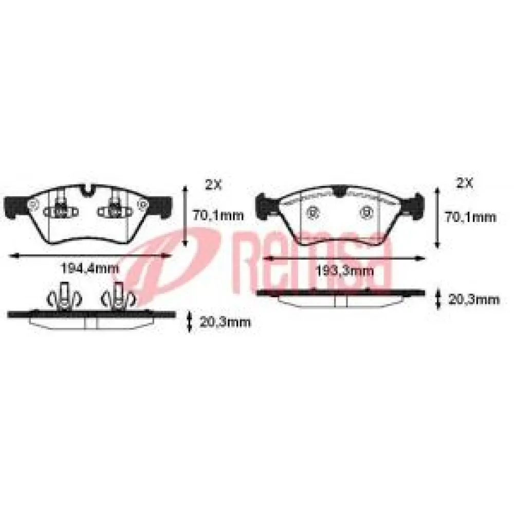 Remsa Mercedes R W251 v251 Ön Fren Balata R320 Cdi R350 2006 Ve Sonrası