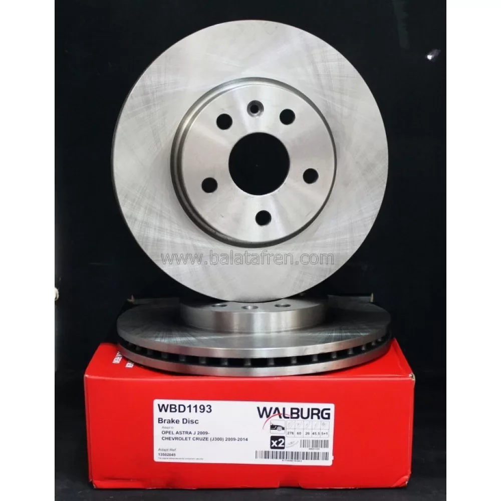 Chevrolet Cruze (J305) Ön Fren Diski Hava Kanallı